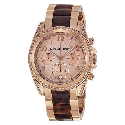 michael kors rose gold watch leather|rose gold mk watch cheap.